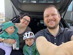 Familie Fischer aus Kriens nimmt an der Mobilitäts-Challenge teil