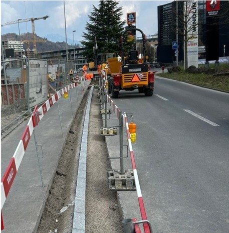 Neuer Randstein entlang Vorderschlundstrasse